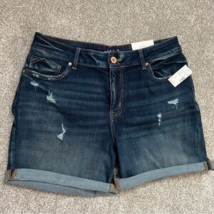 Edgely High Rise Denim Shorts